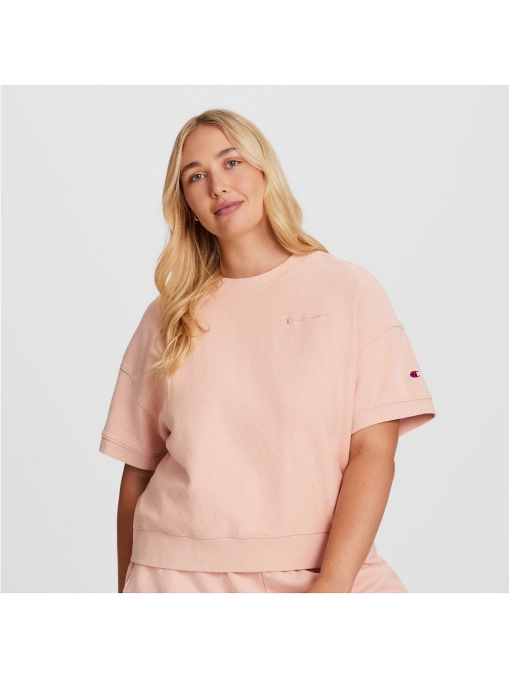 Champion Women's Vintage Wash Short Sleeve Fleece T-Shirt - Pink 2X